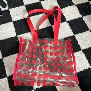 Clear Strawberry tote
